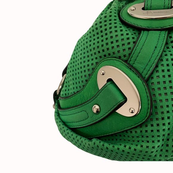B. Makowsky Green Leather Shoulder Bag - Picture 7 of 9